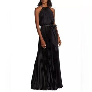 ML Monique Lhuillier Halter Neck Long Dress